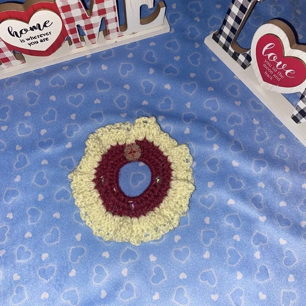 Sparkle Tear Drop Button Scrunchie